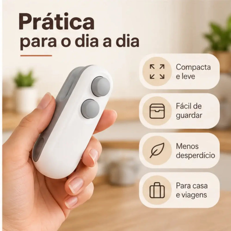 Vivence Seal - Mini Seladora 2 em 1 Portátil - Últimas unidades!