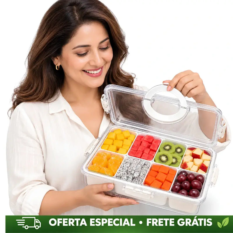 Vivence FreshBox™ 8 | Organize Frutas e Petiscos + Frete Grátis