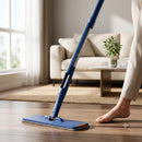 Kit Mop Flat Mãos Livres com Balde Raspador e 9 Refis para Limpeza Seca e Molhada