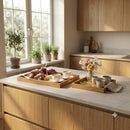 Natura Tray™ - Kit 2 Bandejas Retangulares em Madeira para Café, Decoração e Organização