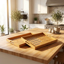 Natura Tray™ - Kit 2 Bandejas Retangulares em Madeira para Café, Decoração e Organização