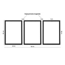 Kit com 3 Quadros Decorativos - Folhagem Dourada